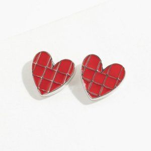 SMALL RED HEARTS EARRINGS